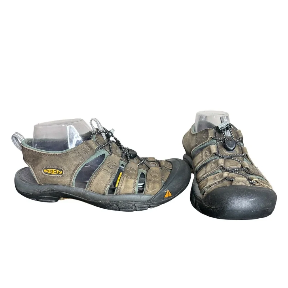 Keen Brown Newport H2 Sandals Waterproof Leather Hiking Mens 11